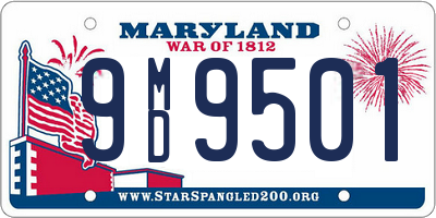 MD license plate 9MD9501