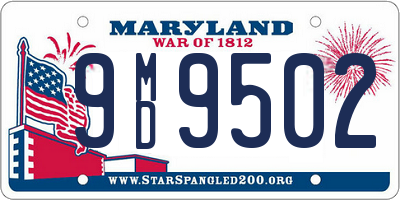 MD license plate 9MD9502