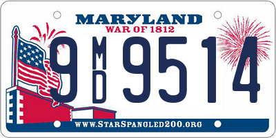 MD license plate 9MD9514