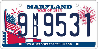 MD license plate 9MD9531