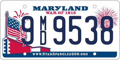 MD license plate 9MD9538