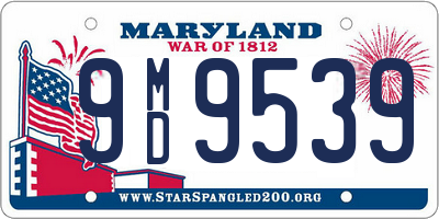 MD license plate 9MD9539