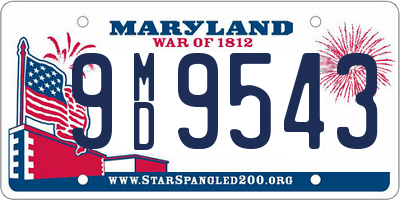 MD license plate 9MD9543