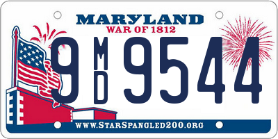 MD license plate 9MD9544