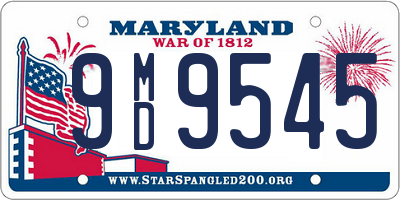 MD license plate 9MD9545