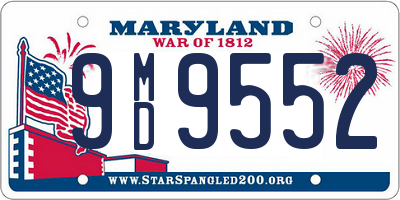 MD license plate 9MD9552