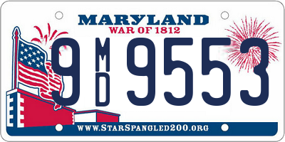 MD license plate 9MD9553