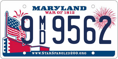 MD license plate 9MD9562