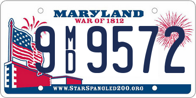 MD license plate 9MD9572