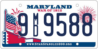 MD license plate 9MD9588