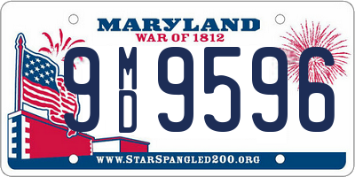 MD license plate 9MD9596