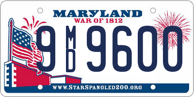 MD license plate 9MD9600