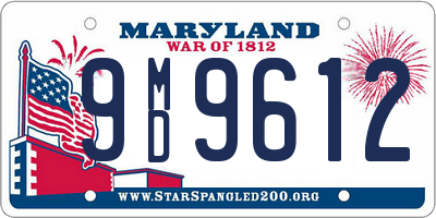 MD license plate 9MD9612