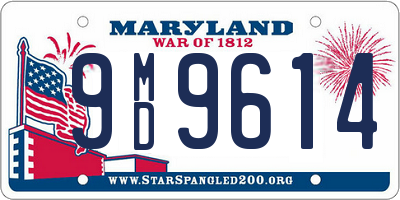 MD license plate 9MD9614