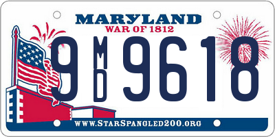 MD license plate 9MD9618