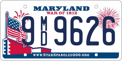 MD license plate 9MD9626