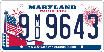 MD license plate 9MD9643