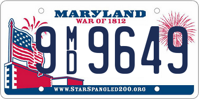 MD license plate 9MD9649