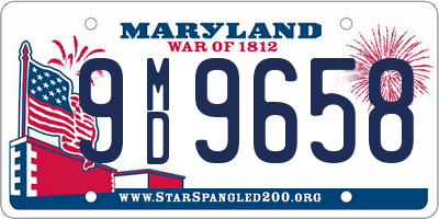 MD license plate 9MD9658