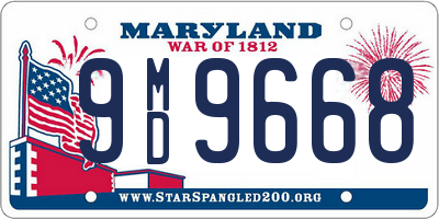 MD license plate 9MD9668