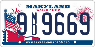 MD license plate 9MD9669