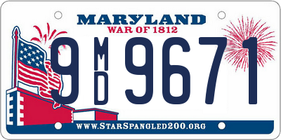 MD license plate 9MD9671