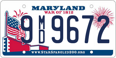 MD license plate 9MD9672