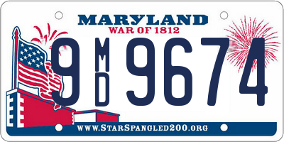 MD license plate 9MD9674