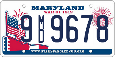 MD license plate 9MD9678