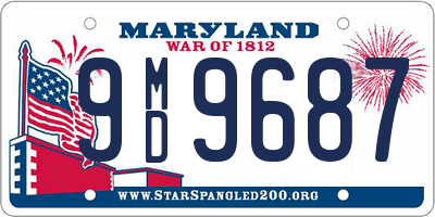 MD license plate 9MD9687