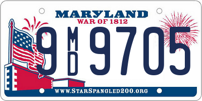 MD license plate 9MD9705