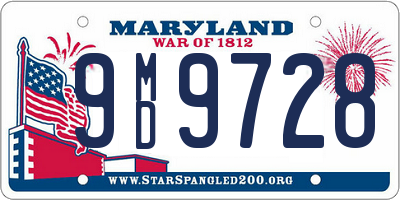 MD license plate 9MD9728