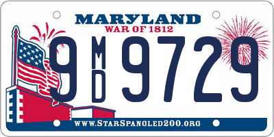 MD license plate 9MD9729