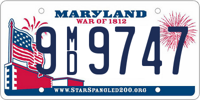 MD license plate 9MD9747