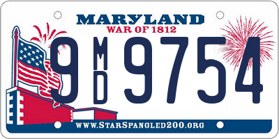 MD license plate 9MD9754