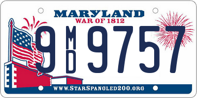 MD license plate 9MD9757