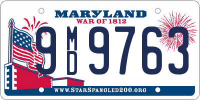 MD license plate 9MD9763