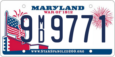MD license plate 9MD9771