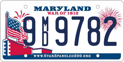 MD license plate 9MD9782