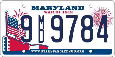 MD license plate 9MD9784