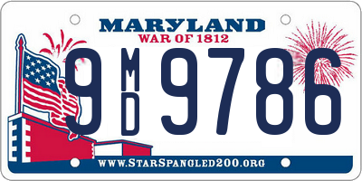 MD license plate 9MD9786
