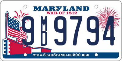 MD license plate 9MD9794