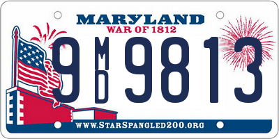MD license plate 9MD9813