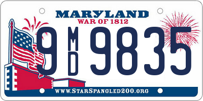 MD license plate 9MD9835