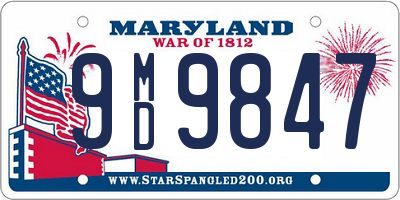 MD license plate 9MD9847