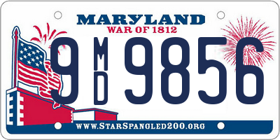 MD license plate 9MD9856