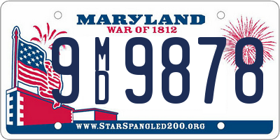 MD license plate 9MD9878