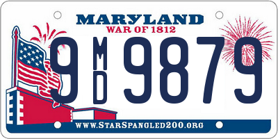 MD license plate 9MD9879