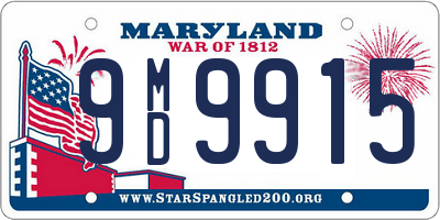 MD license plate 9MD9915