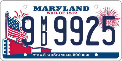 MD license plate 9MD9925